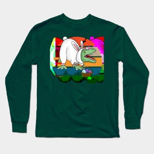 T-Rex in Easter bunny costume Long Sleeve T-Shirt